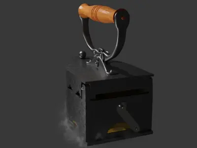 Old flat iron 3D model