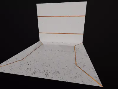 floor and wall sci-fi style Free 3D model