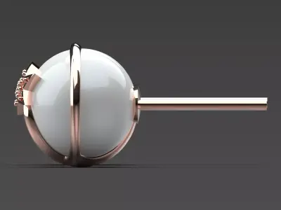 nice pearl earring pe0041 3D print model