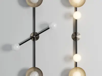 DIVISION WALL SCONCE Low-poly 3D model