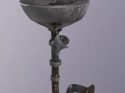 Water Fontaine Low-poly 3D model