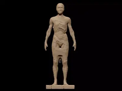 Halloween Horror Mummy Undead Zombie Statue 3D print model