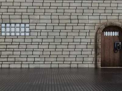 Prison Cell Modular GameReady Environment Low-poly 3D model