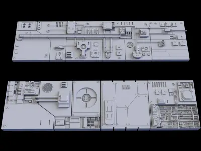 Scifi Greeble Kitbash 3D model from CGTrader