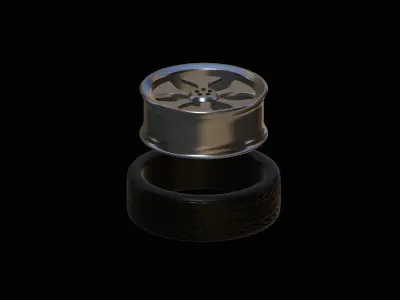 4 PACK WHEELS CUSTOM MODEL CAR RIMS WITH TIRE Free 3D print model buy