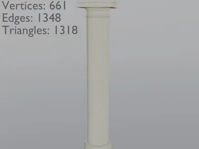 Columns  Free low-poly 3D model