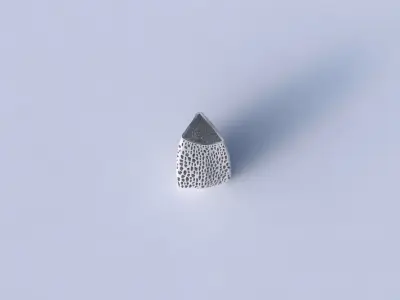 Vase curved tipping triangle 2 with dense organic lattice 3 3D print model