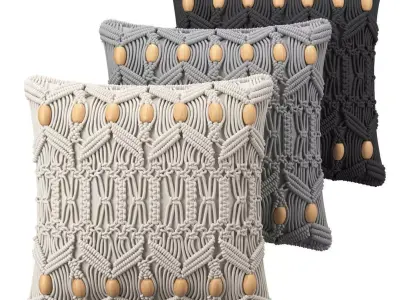 Decorative Cushions Nicaea Cotton Geometric Pattern 3D model