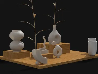 Nordic Vase Set 3D print model