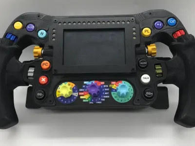 Mercedes-AMG F1 Steering Wheel 3D Model STL W14 SimRacing Wheel  3D print model