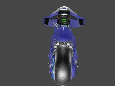 Bat Bike Low-poly 3D model