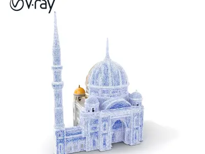 Ornate Mosque Architecture Model Pack Low-poly 3D model