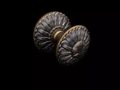 Brass Door Handles 3D model 3D model get