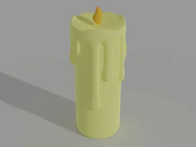 Candle Low-poly 3D model