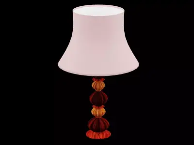 Bed Side Table Lamp Low-poly 3D model