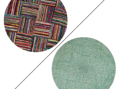 Round Rug Set 283 3D model