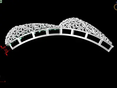 106 Exquisite Filigree Elegance Bangle 62MM-19gm 3D print model