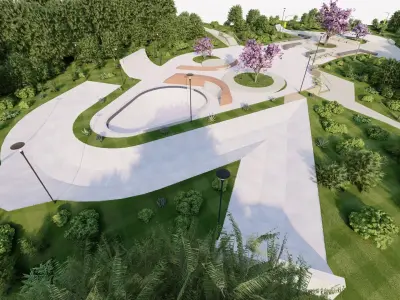 Skatepark-Skate Park PACK 3D model