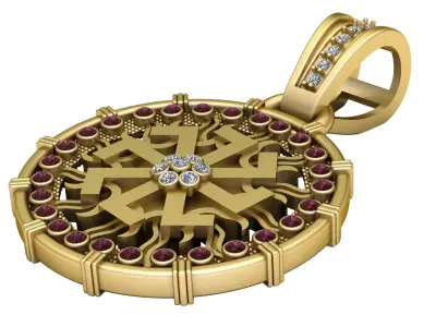 ANTIQUE LUXURY GOLDEN PENDANT 3D PRINTABLE MODEL 3D print model