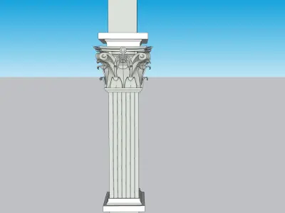 stone piller column 3D model