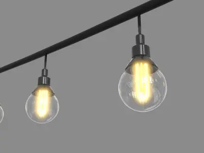 Vintage Lights String 3D model