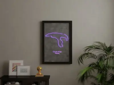 Neon 3D Model 18 - Race Track 3 - SPA 3D model