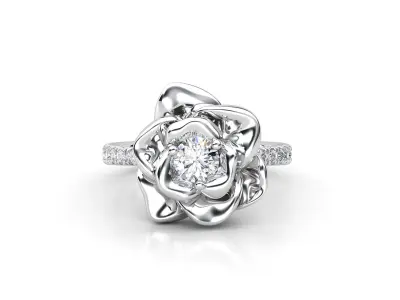 R RA016 Flower ring 3D print model