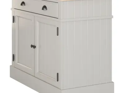 Harrogate 2 Door Sideboard in Prairie 3D model