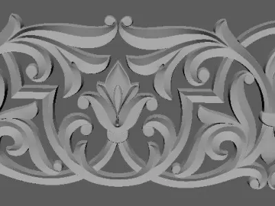 Central decor ornament for furniture 3D model 538
