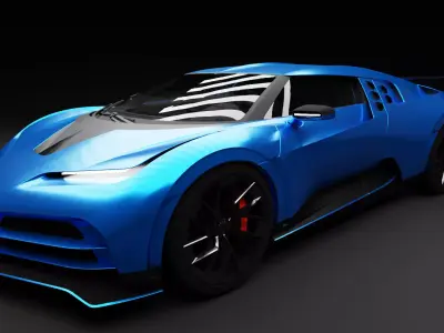 Bugatti 110 3D Model Low-poly 3D model