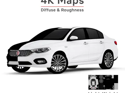 Fiat Tipo 2016 Low-poly 3D model