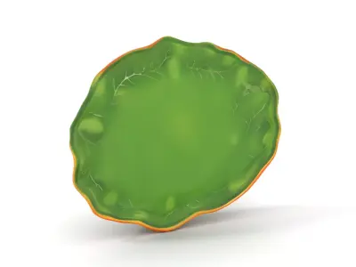 Leafy Green Plate model pack Low-poly 3D model