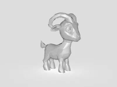 Goat Low-poly Low-poly 3D model