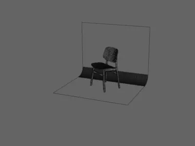 High-Poly Realistic Wooden Chair 3D Model Free 3D model