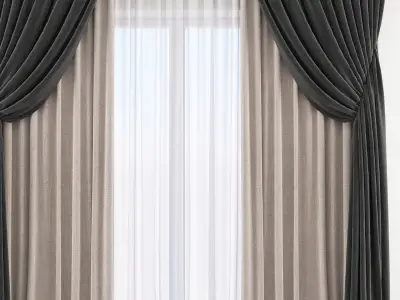 Set 83 Curtains 3D model