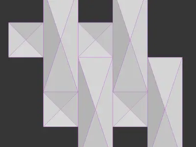 3d Panel tiled wall with triangles Low-poly 3D model