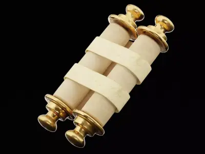 Ancient Scroll Low-poly 3D model