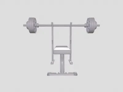 Bench press machine 3D model