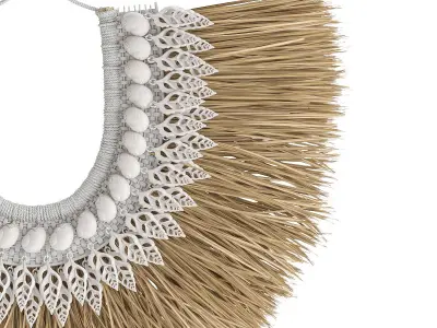 Seashell and algae necklace 3D model