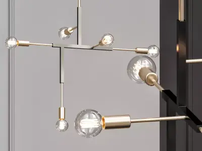 LAMBERT FILS STUDIO CLIFF SUSPENSION LAMP black 3D model