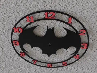 batman wall clock 3D print model