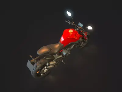Base model Ducati Monster 890 2026 3D model