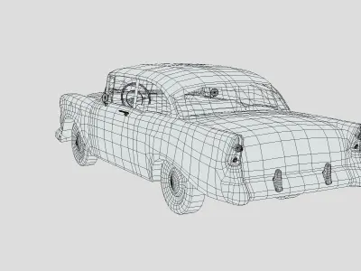 Chevrolet Bel Air hardtop 1956 Low-poly 3D model