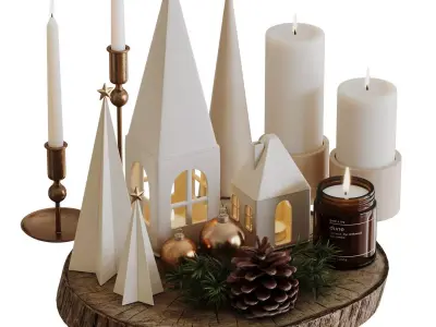 Decorative Set-07-Christmas Decor 3D model