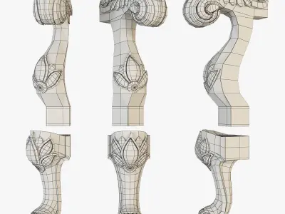 Arm and leg furniture for CNC 3D model