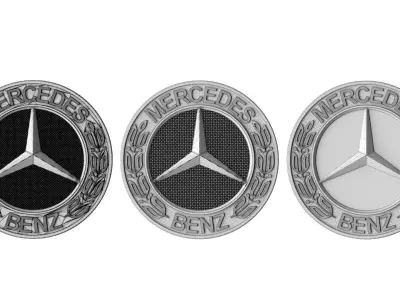 Mercedes logo 06 3D print model