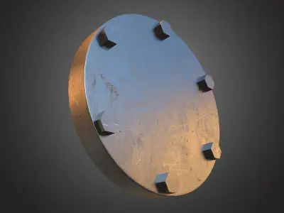 Steel Pipe Cap 3D model