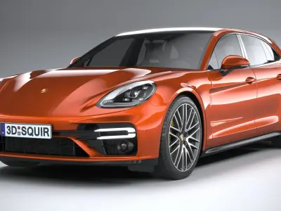 Porsche Panamera Turbo S Sport Turismo 2021 3D model