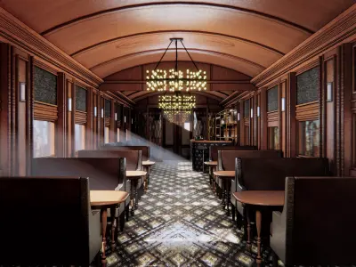 train interior of car 3D model