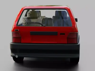 Fiat Uno Turbo Low-poly 3D model